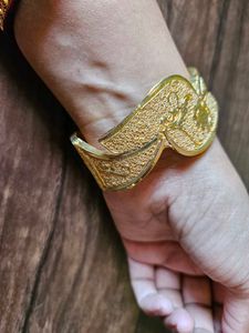 Gold Plated Bangle With Screw
