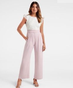 Forever New Rosie Lace Petite Tee Jumpsuit