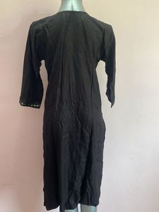 New Unused Black Embellished Kurta