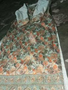 Elegant Floral Embroidered Dress Material