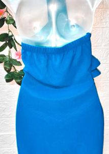 🎁Buy Two Get One Item Free🎁Blue Ruffle Mini Dres