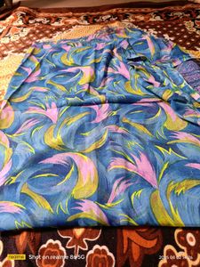 Blue Floral Saree