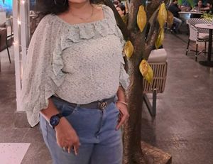 Green Floral Top