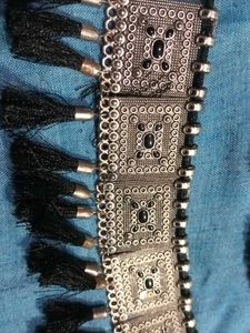 Black Tassel Oxidized Jewelry Set