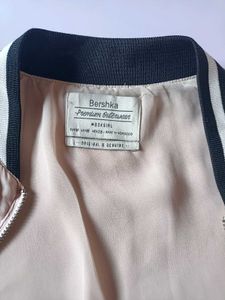 Bershka Pink Bomber Jacket Made In Morocco Sz-M