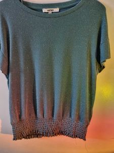 Shimmer Turqoise Chic Top