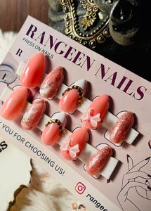 RANGEN Peach Press On Nails