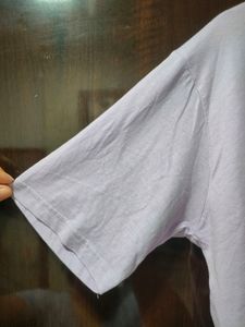 Lilac Oversized Cropped T-shirt
