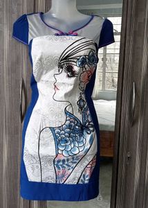 Unique Graphic Print Dress