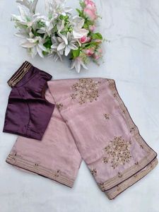 Lavender Heavy Saree