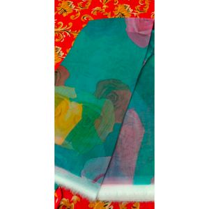 Floral Print Organza Saree
