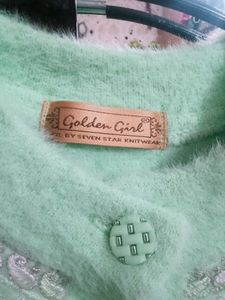 High quality Mint Green Embellished Cardigan