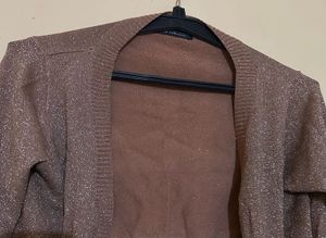 Shimmery Cropped Cardigan