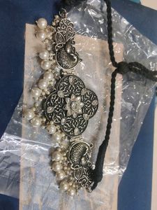 Oxidised Pearl necklace