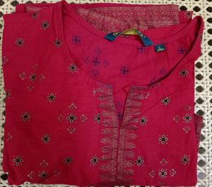 Red And Black Design Avassa Kurti!