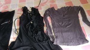 Chic Black Trousers with Zipper Detail,Stylish Top