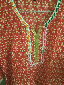 Red Jaipuri Kurti