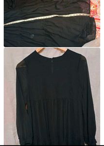 Elegant Black Anarkali Suit (Women&#39;s)