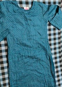 Teal Embellished Kurta Set