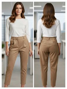 Zara Tan Trousers - Stylish & Comfortable