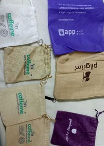 Mixed Brand Jute Pouches