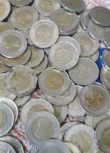 182 pcs total Indian 20 Rupee Coins rain drops + i