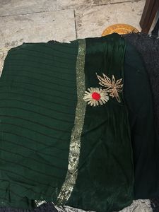 Pure Georgette Saree With Blouse