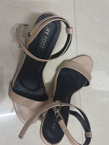 Nude Ankle Strap Heels