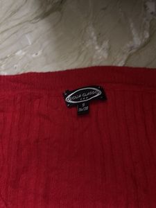 Red Long Sleeve Knit Top