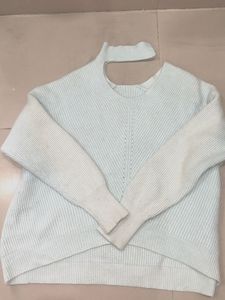 Stylish Cutout Neck Knit Sweater