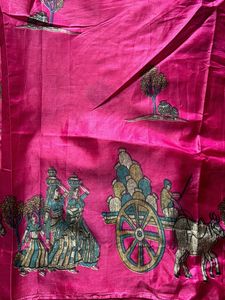 Beautiful Printed Pink Saree
