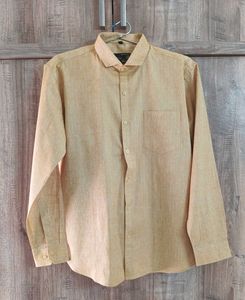 MEN'S BEIGE FULL SLEEVES SHIRT