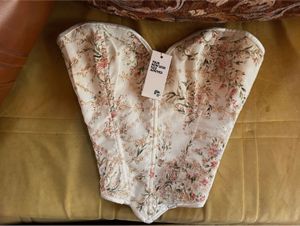 Off White Tie Up Corset Top(Tag Attached)