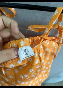 SSS Flower printed orange dress