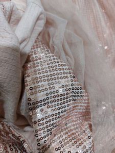 Peach Sequin Girls Party Dress