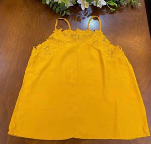 Mustard Lace Cami Top