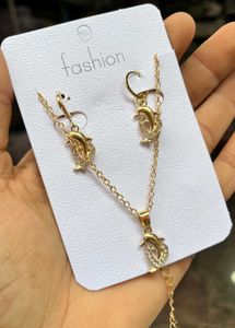 Stone Chain Pendant Jewellery Set | Women
