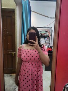 Beautiful Off shoulder Polka Dot Dress