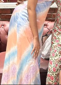 Satin Tie-Dye Maxi Adjustable Slip Dress