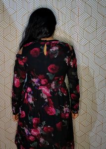 Floral Cold Shoulder Dress