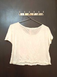 Crop Top with 3D Neon Shoe Lace Design