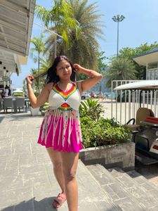 Hot Pink Skirt Swim Bottom