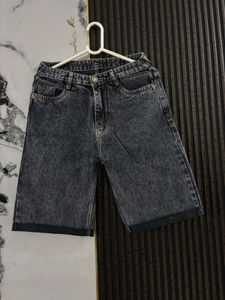 Charcoal Denim Shorts
