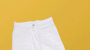 🥰M@78 Size-26 White Wide Leg Jeans