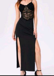 Lace Detail Maxi Slip Dress
