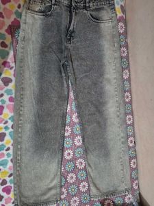 Acid Wash Grey Jeans