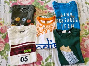 Combo Of 5 T-shirt Together For 10yrs