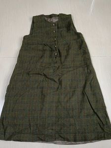 Vintage Plaid woolen Dress