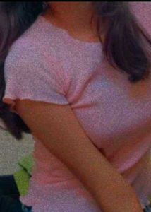 Pink Ruffle Trim Tee