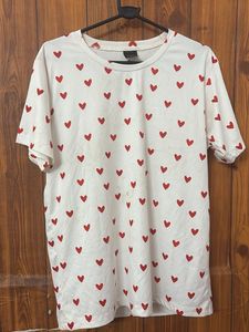 Cute Heart Print Tee